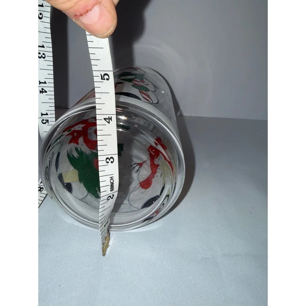 Vintage Luminarc France Christmas Glass Canister Snowman Holiday Storage Jar 9in